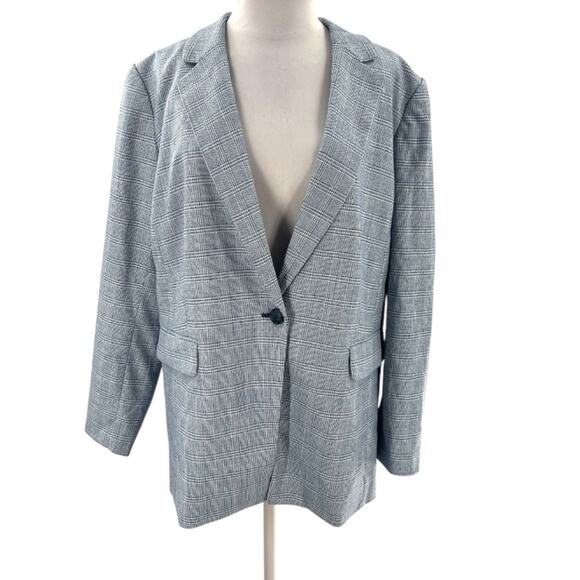 NWT Talbots spring Glen load blazer blue white sz 16 - Picture 4 of 8